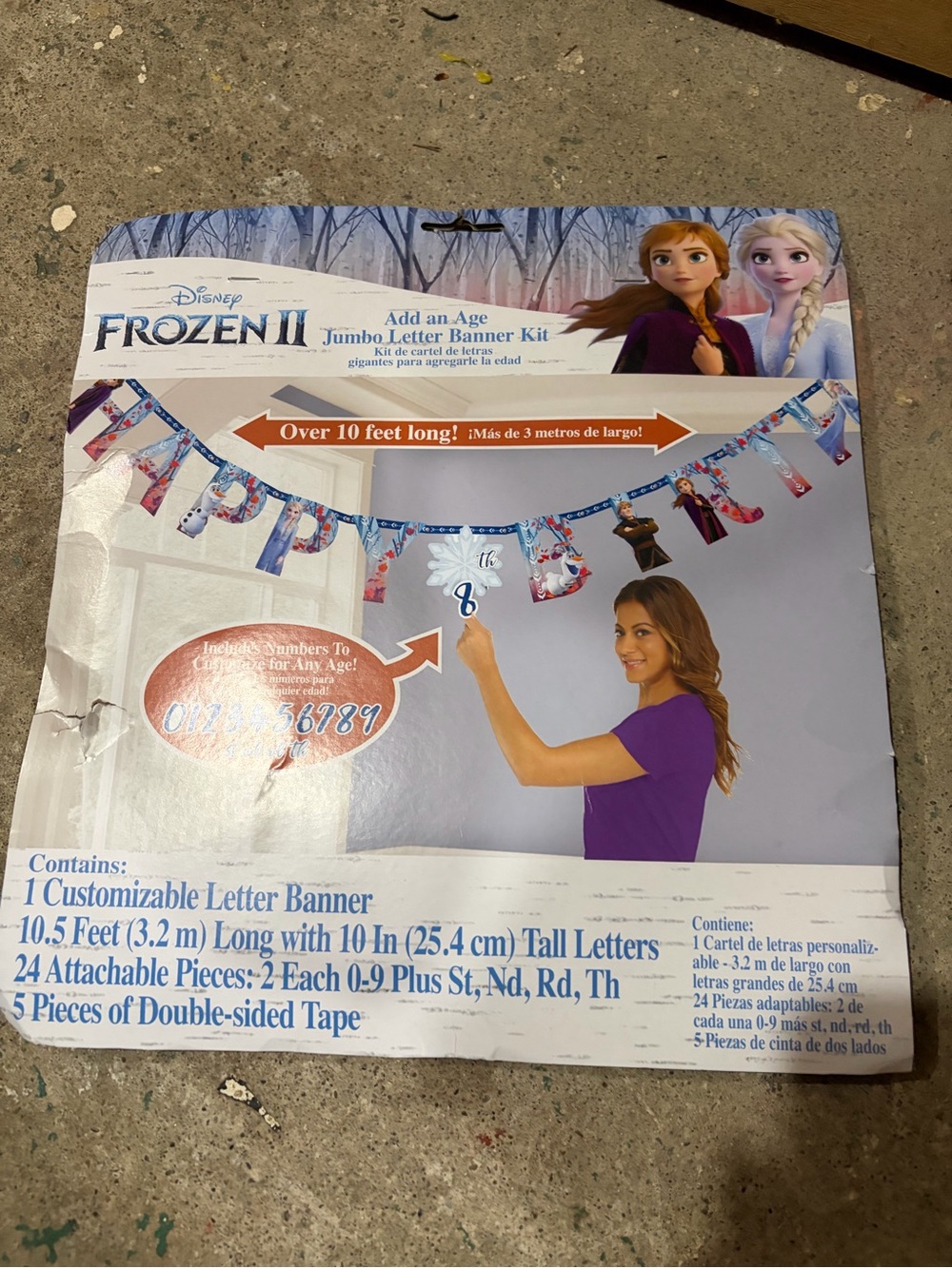 Disney Frozen II Jumbo Customizable Letter Banner Kit - Blue, Purple